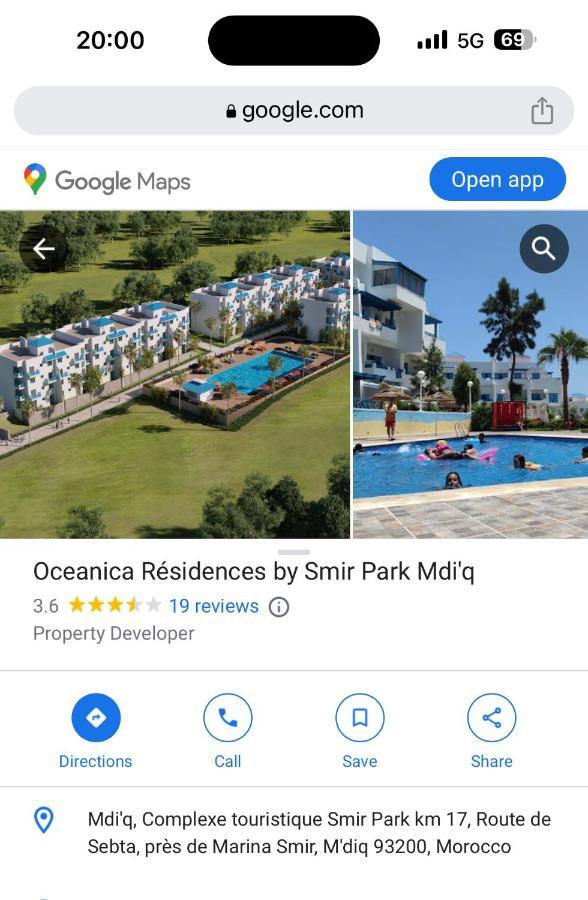 Smir Park Apartment Mdi'Q , Marina Smir, Oceanica Bagian luar foto